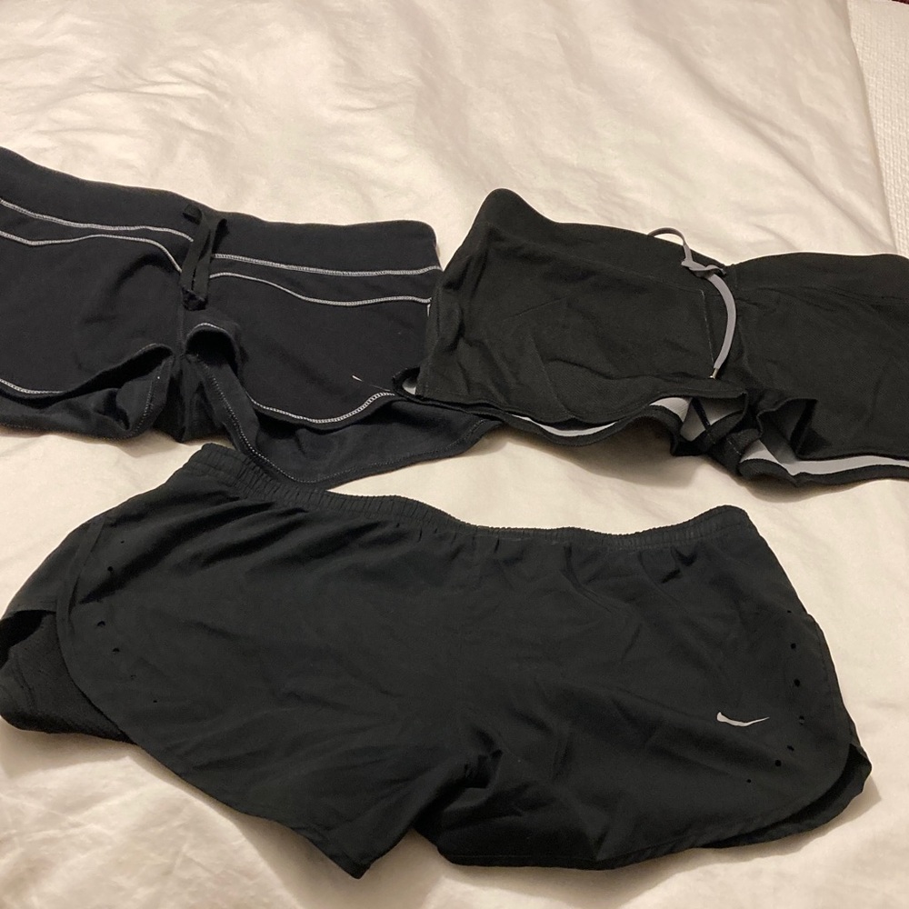 Nike Black Running Shorts Trio 
Size small fit size 6